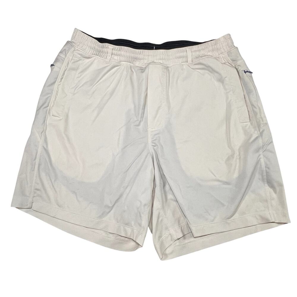 Birddogs Shorts Mens Size XL Cream 7" Lined Athletic Training Performance Gym